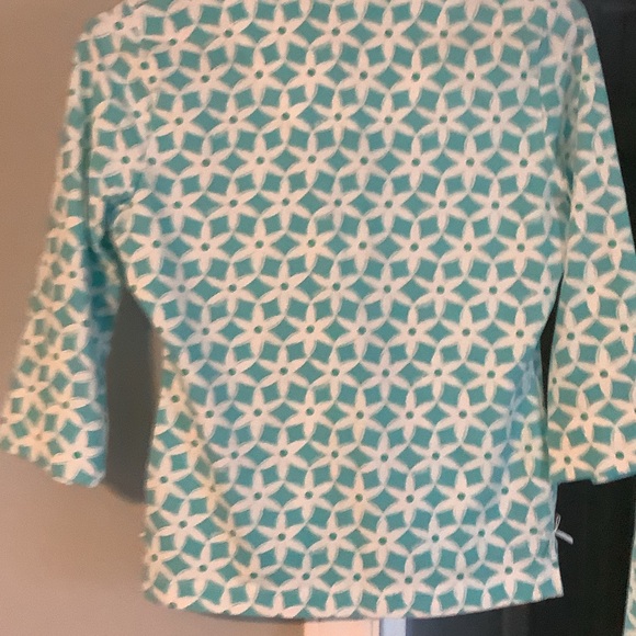 Lilly Pulitzer Turquoise and White Pajama Set - Picture 8 of 11